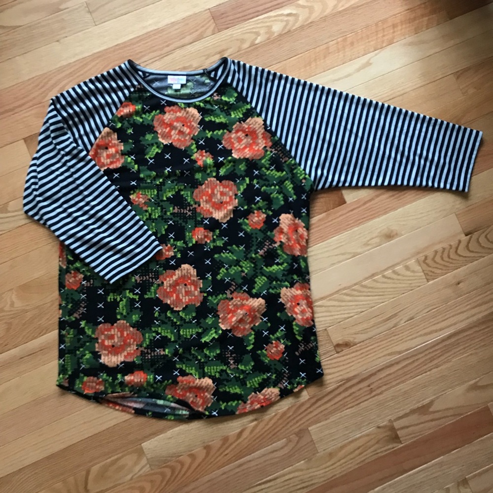 lularoe unicorn stripes & floral randy